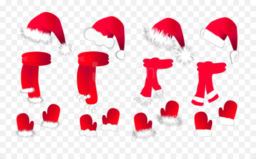 Download Free Png Transparent Christmas Santa Hat And Scarfs - Santa Claus,Santa Claus Transparent