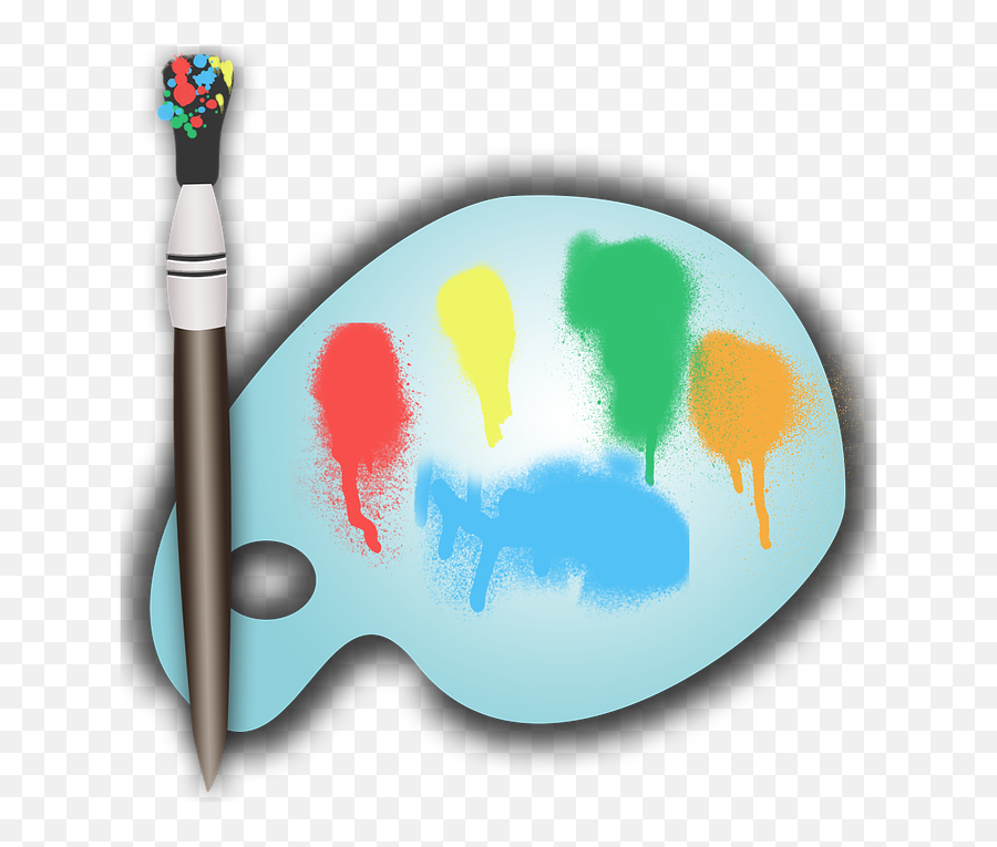 Paintbrush And Palette Png - Paint Pallet Paint Art Tools Palette,Paintbrush Logo