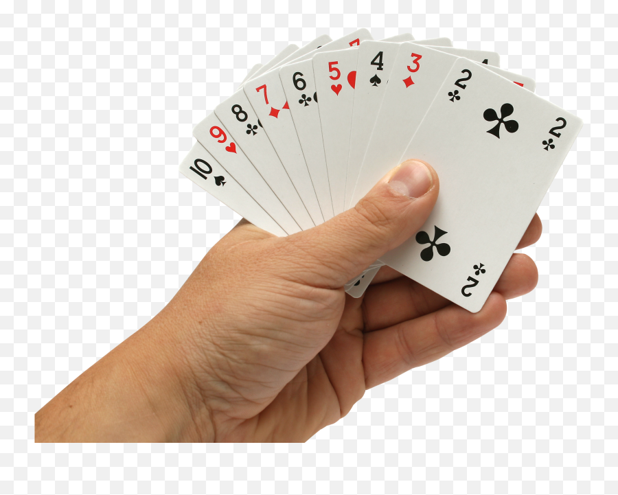 Transparent Png Clipart Free Download - Hand Holding Cards,Uno Cards Png