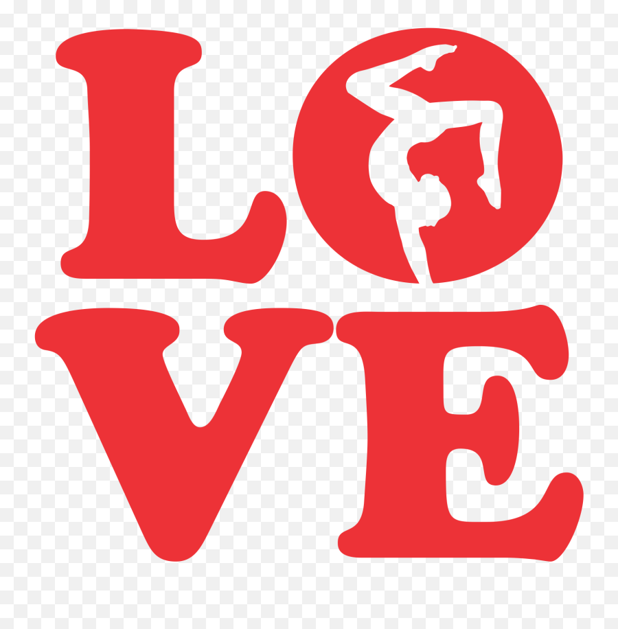 Love Gymnastics Decal - Love Gymnastics Clipart Png,Gymnast Png