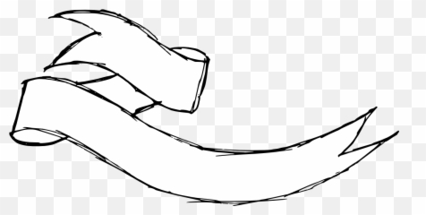 9 Hand Drawn Banner Ribbon Png Transparent Onlygfxcom - Drawing