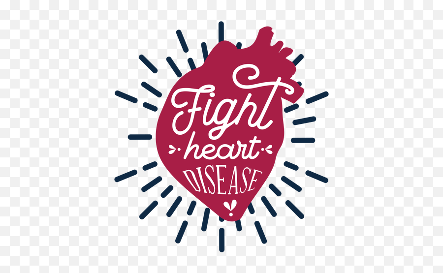 Fight Heart Disease Badge Sticker - Transparent Png Wechat Mini Programs,Fight Png