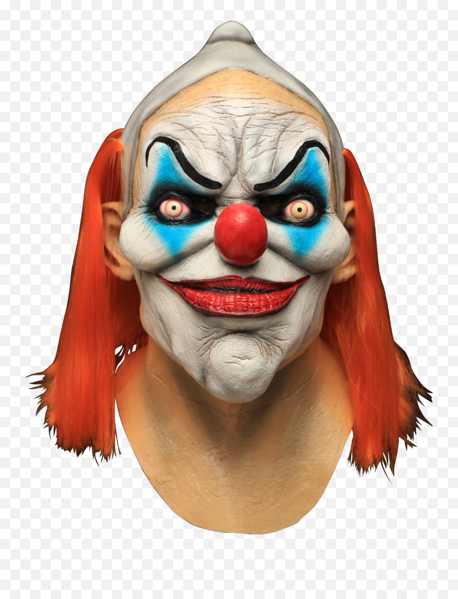 Evil Circus Freak Serial Killer Deluxe Adult Latex Dexter The Clown Mask - Clown Mask Png,Clown Nose Transparent