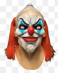 Evil Circus Freak Serial Killer Deluxe Adult Latex Dexter The Clown Mask - png