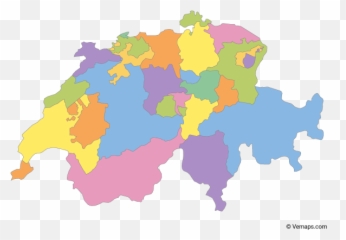 Vector Maps Of Switzerland Free - Switzerland Cantons Map Vector Png,Switzerland Flag Png