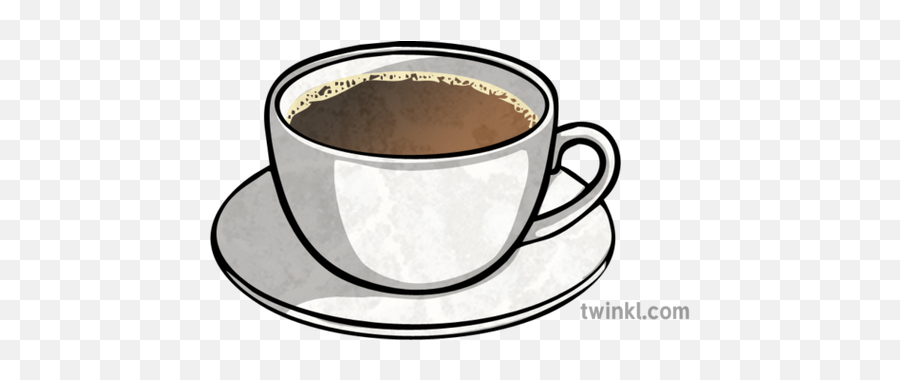 Cup Of Black Coffee Illustration - Twinkl Saucer Png,Cup Of Coffee Png