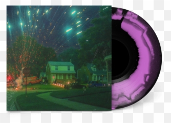 Starry Night Over The Phone Vinyl Purple And Black - Skateboard Deck Png,Starry Night Png