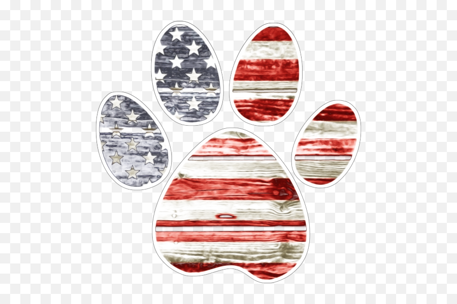 Download Hd Dog Paw Print American Flag Patriotic - Patriotic Dog Clipart Png,Dog Paw Print Png