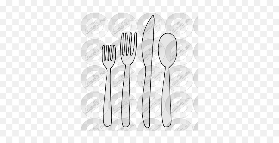 Silverware Picture For Classroom Therapy Use - Great Illustration Png,Silverware Png