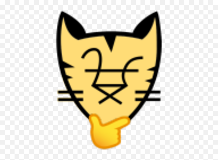 Thinking - Tomcat Thinking Face Emoji Know Your Meme Apache Tomcat Logo Png,Thinking Face Emoji Transparent