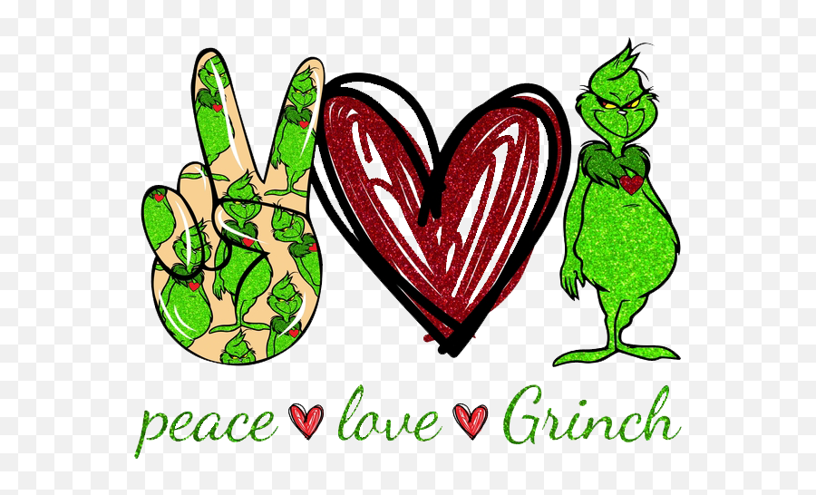 Pin - Peace Love Grinch Svg Png,Happy Holiday Png