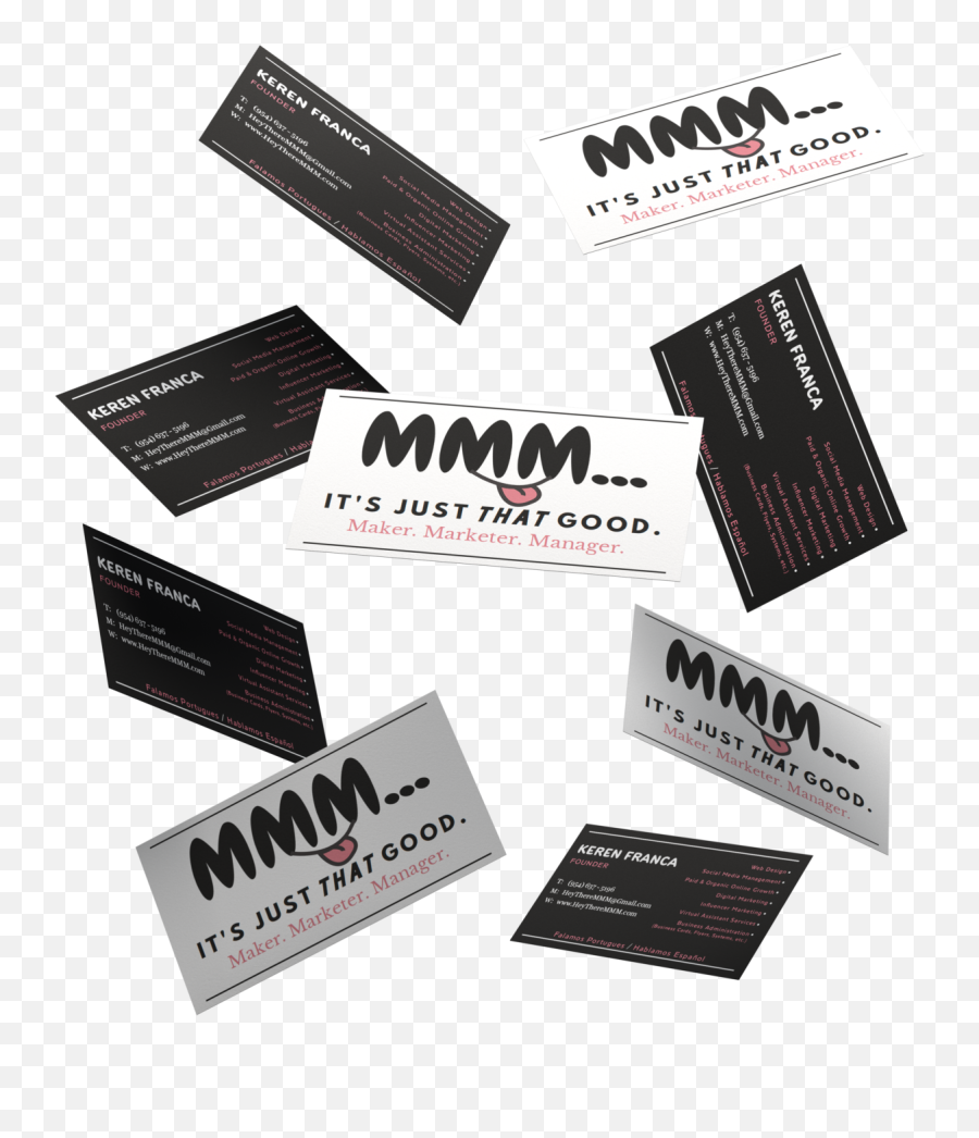 Mmm Portfolio - Horizontal Png,Social Media Logos For Business Cards