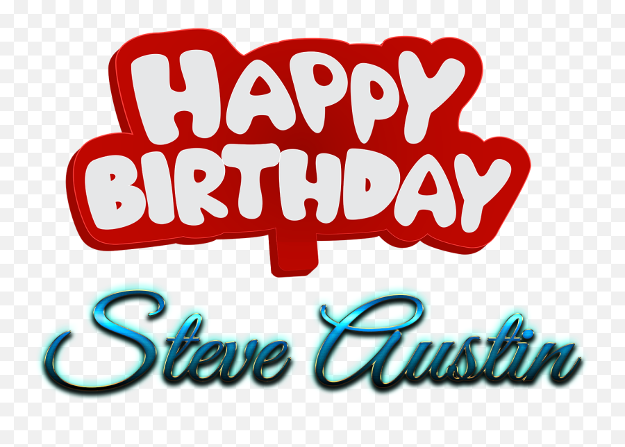 Steve Austin Happy Birthday Name Logo Png
