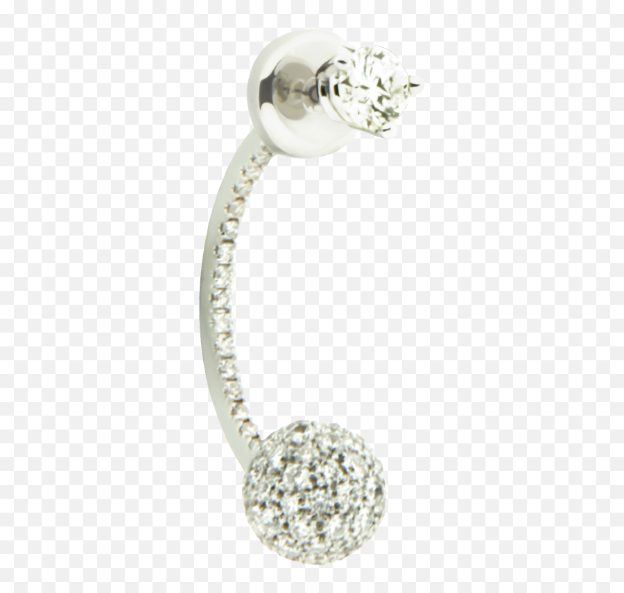 Dot And Sphere Diamond Earring - Delfina Delettrez Png,Diamond Earring Png