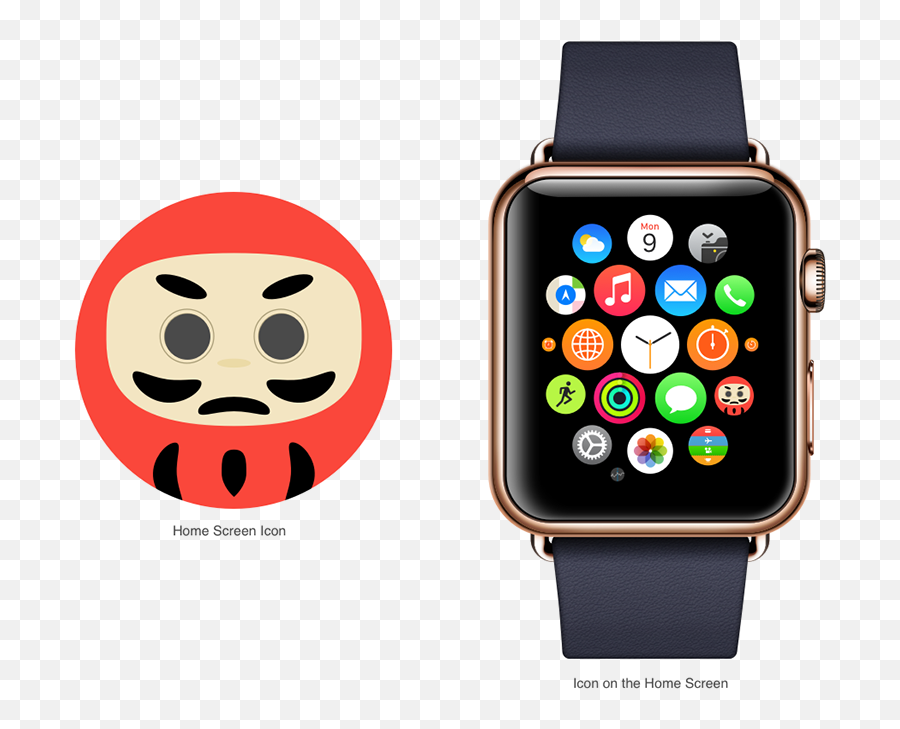 Daruma Doll Apple Watch App - Apple Watch Png,Design Icon Watch