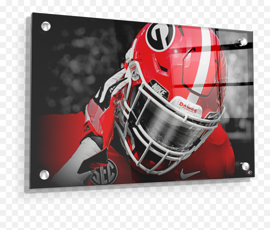 Georgia Bulldogs - Strap It Up Uga Canvas Georgia Bulldogs Art Png,Icon Helmet Face Shield