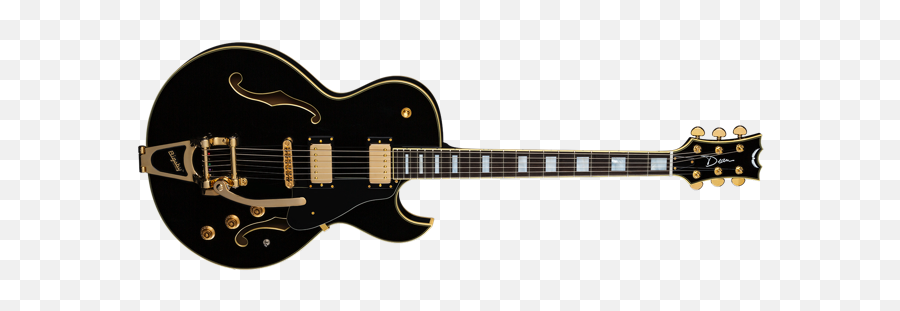 New Products Dean Guitars - Dean Colt Black Semi Hollow Guitar Png,Godin Icon Classic