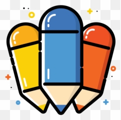 Colorful Office Pencil School Icon - Free download Pencil Icon png