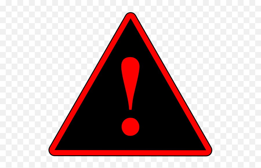Red Black Warning 1 Clip Art - Red Warning Sign Game Rat Army Png,Red Triangle Png