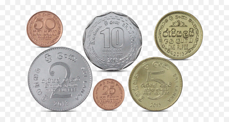 Sri Lanka Currency Set 6 Coins Unc Png Rupee