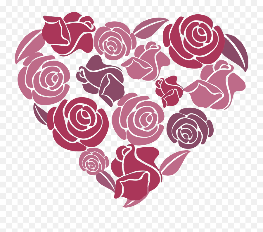 Rose Heart Png - Rose Heart Clipart,Rose Heart Png