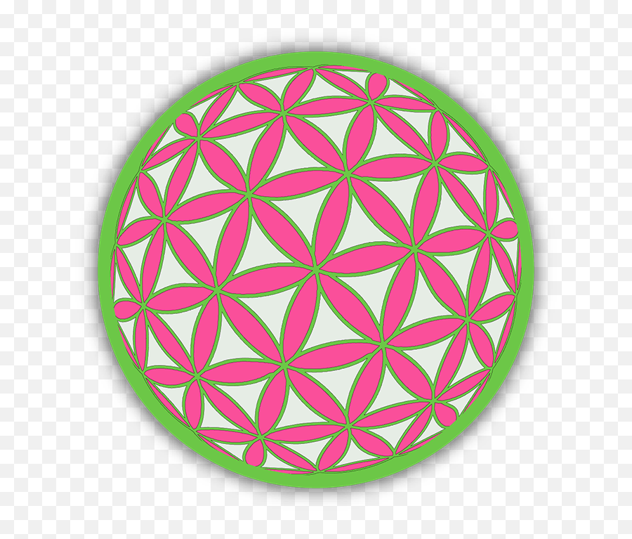 Flower Of Life Magenta And Green Sacred Geometry Bumper Stickers - Sacred Geometry Png,Flower Of Life Png
