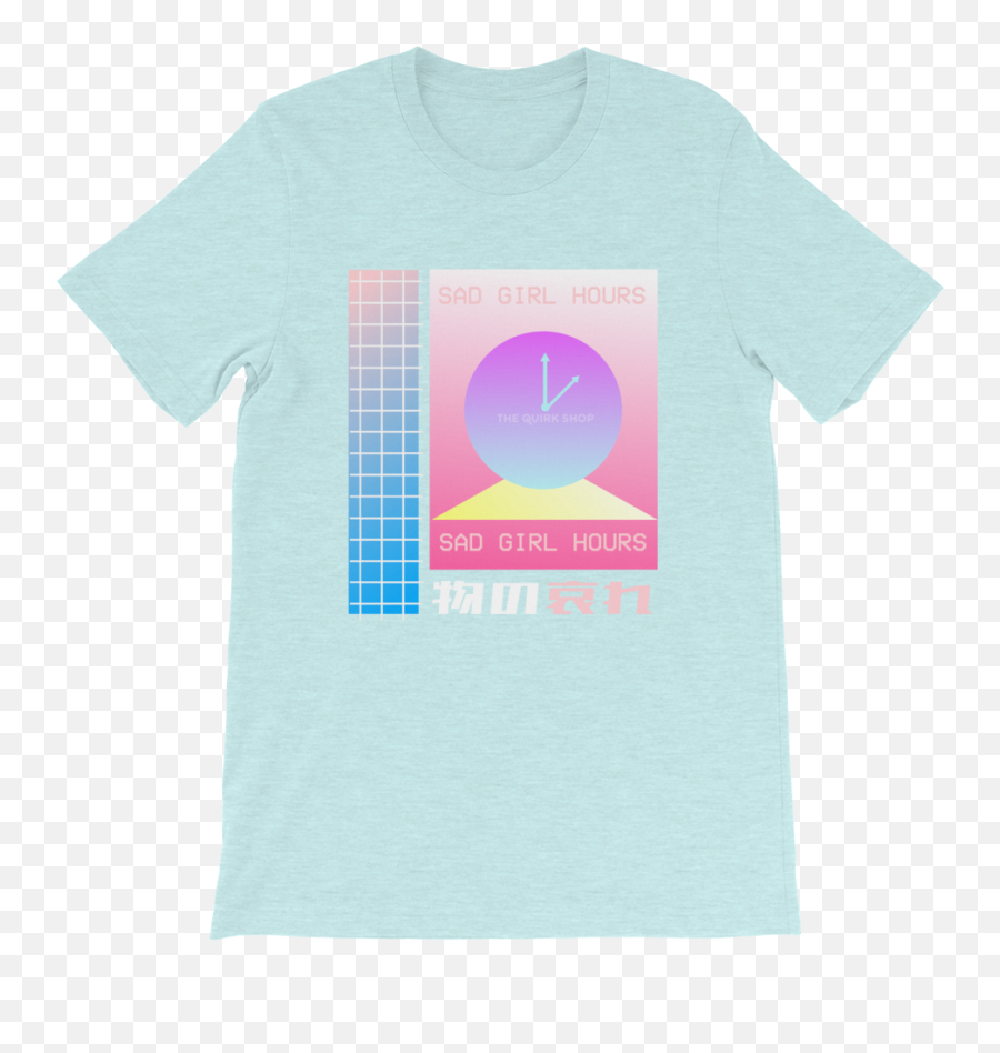 Sad Girl Hours Retro Vaporwave T - Shirt Circle Png,Sad Girl Png