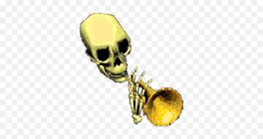 Skeleton Trumpet Png 1 Image - Doot Skeleton Meme,Trumpet Transparent