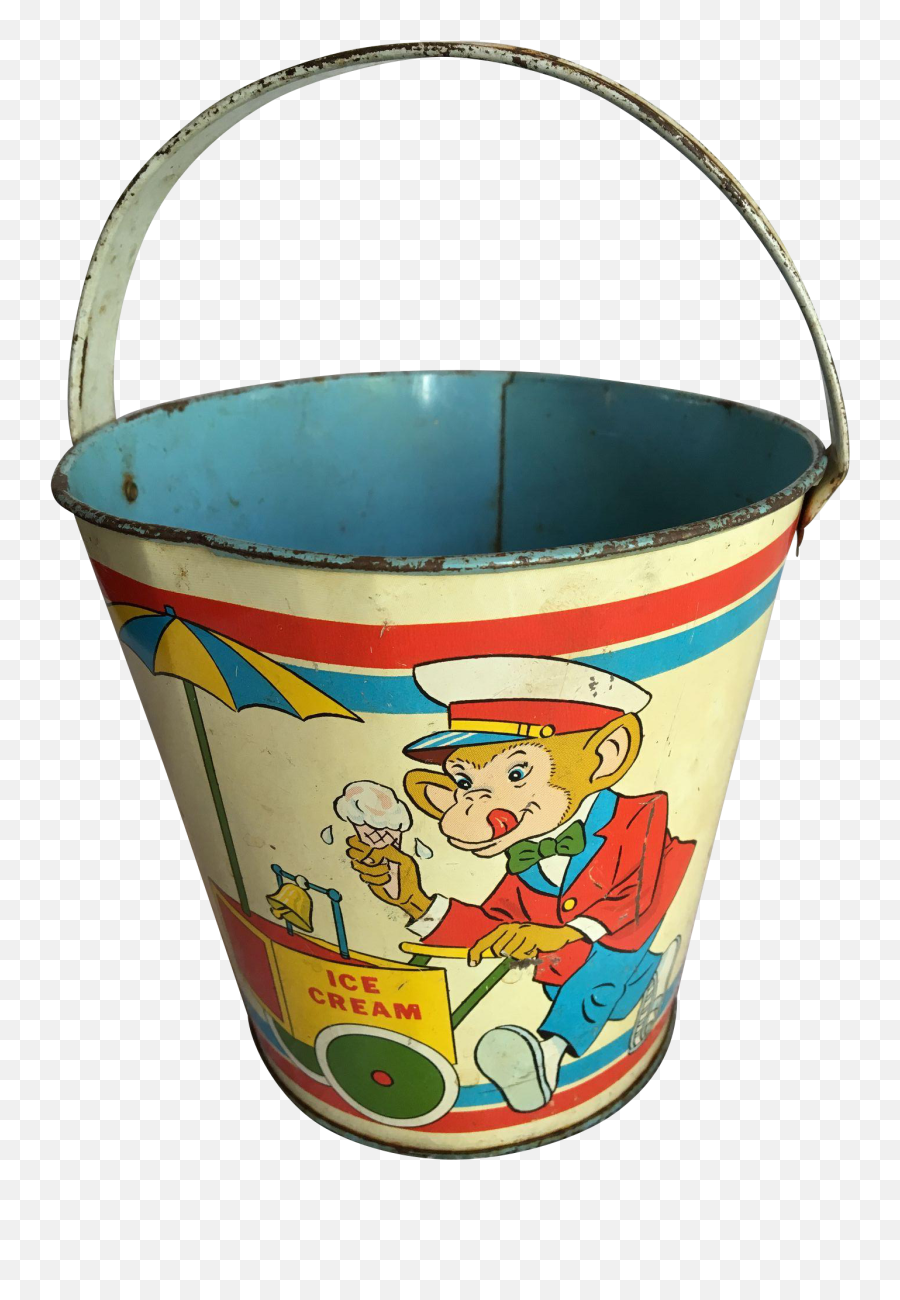 Bucket Transparent Sand - Vintage Beach Transparent Png Bucket And Spade,Bucket Png