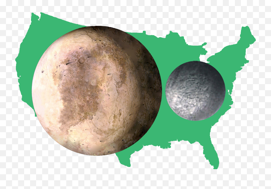 United States With Pluto Charon - Pluto The Planet Png,Pluto Transparent Background