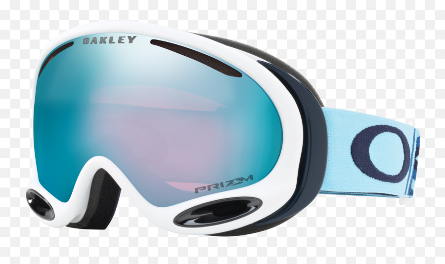 Oakley A Frame 20 Ski Goggles In White With Prizm Sapphire Lens - Oakley Png,Ski Goggles Png