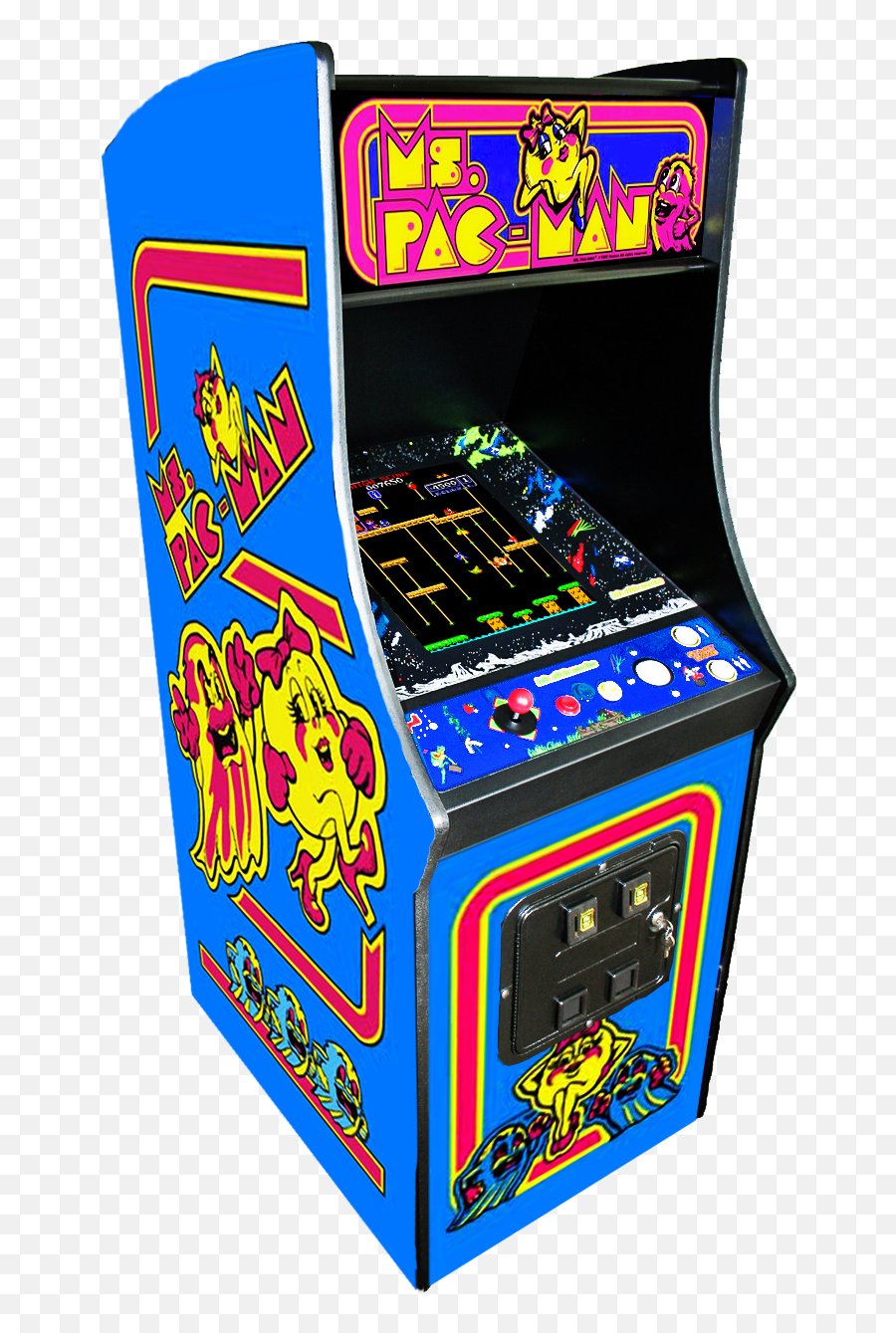 Board Games Vs Video Arcade Game Machines Retro - Ms Pacman Arcade Machine Build Png,Galaga Png