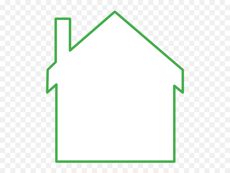 Green House Outline Png Clip Arts For - Clip Art,House Outline Png