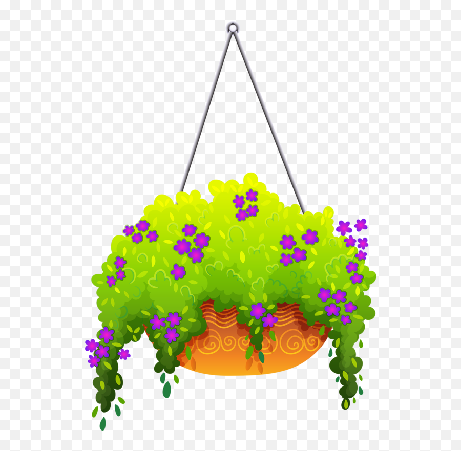 Flower Clipart Freeuse Stock Png Files - Hanging Flower Pot Clipart,Hanging Plants Png