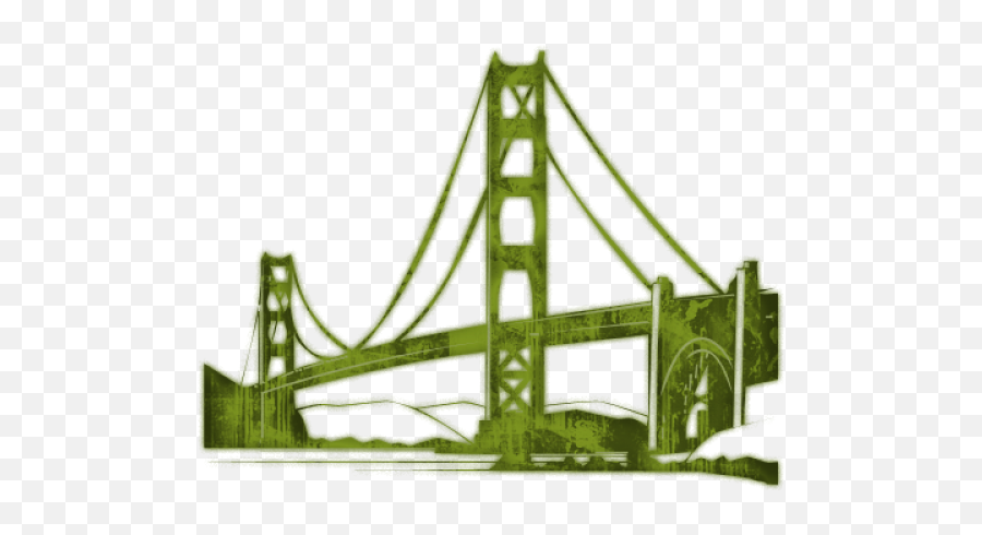 Bridge Clipart Golden Gate - Golden Gate Bridge Golden Gate Bridge Clip Art Png,Bridge Clipart Transparent