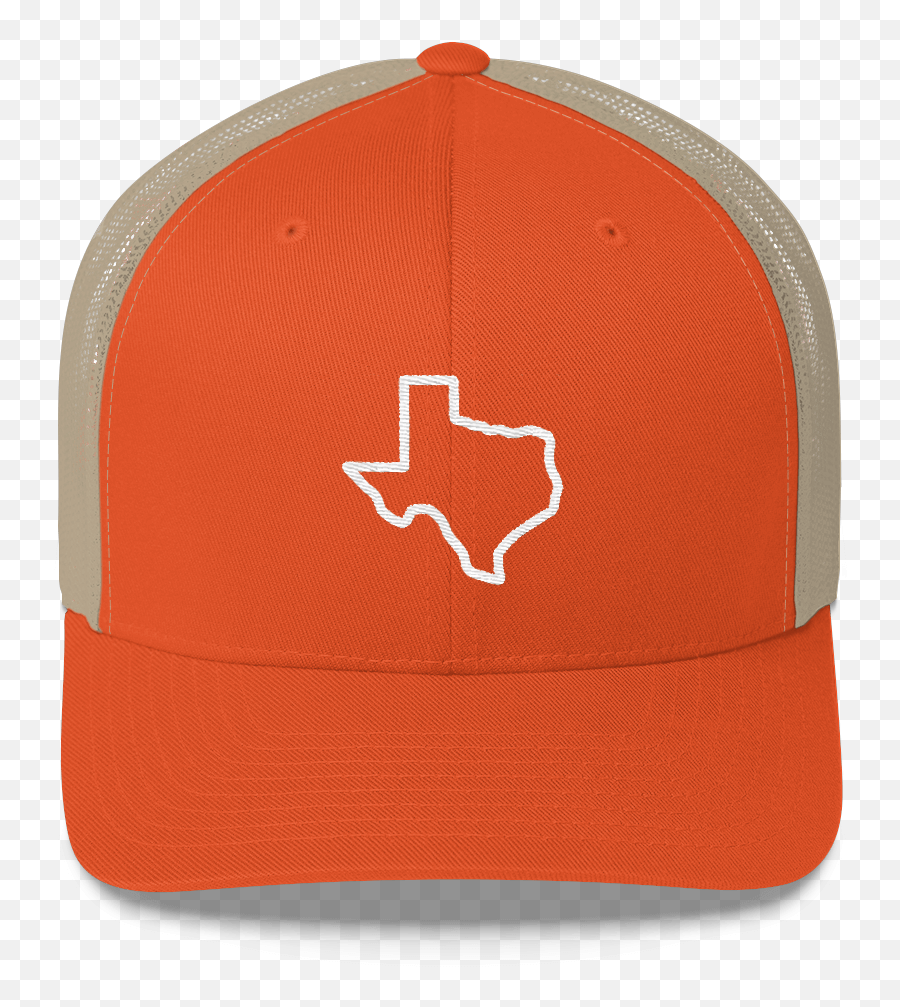 Texas Trucker Hat - Orange U0026 Khaki Baseball Cap Png,Texas Outline Png