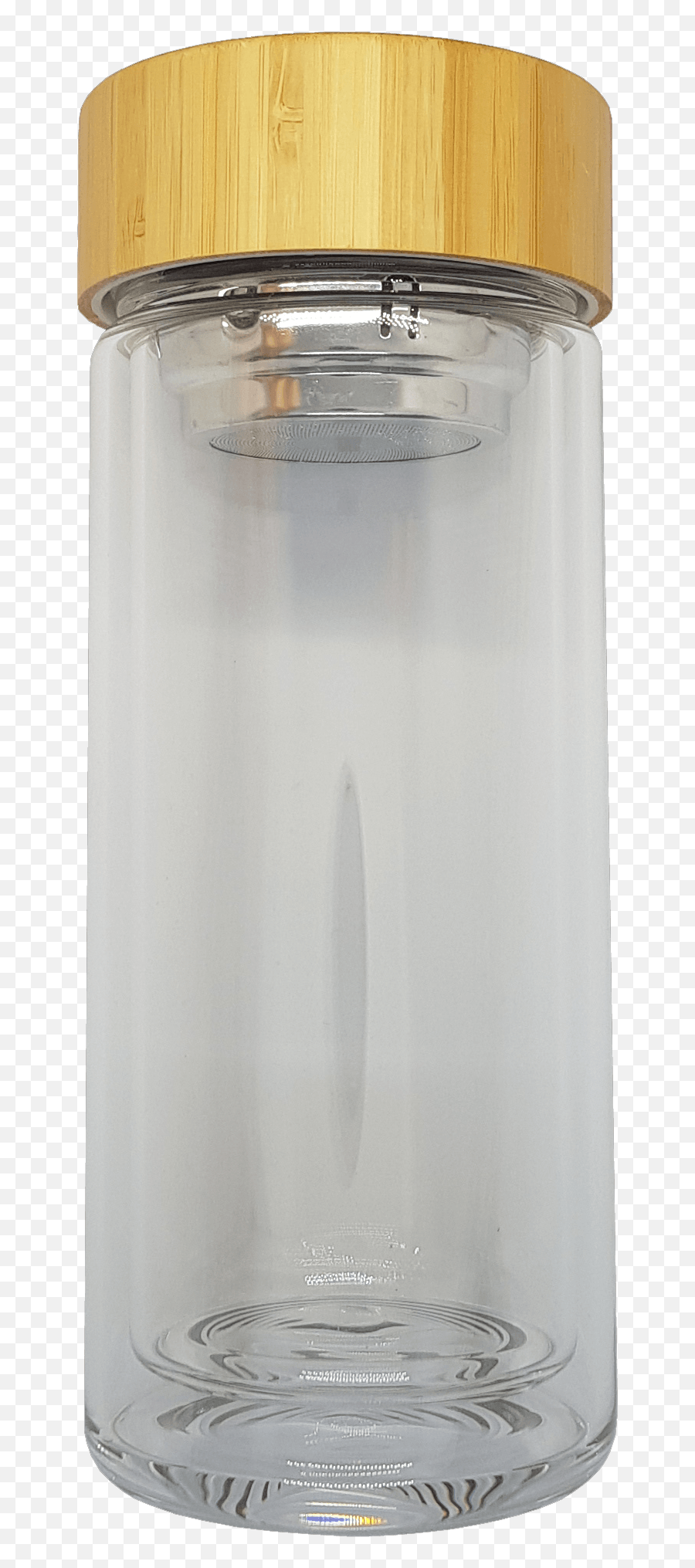 Bamboo Glass Bottle 400ml - With Tea Infuser Addicted To Nature Water Bottle Png,Glass Of Water Transparent