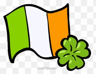 Ireland Flag Royalty Free Vector Clip Art Illustration - Irish Flag Shamrock Cartoon Png,Ireland Flag Png