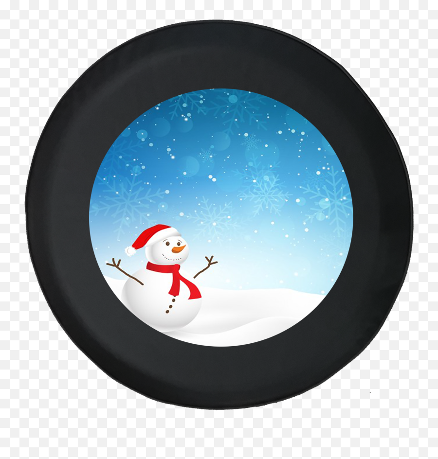 Happy Snowman Looking Up To Snowfall Winter Wonderland Frosty Spare Tire Cover Fits Jeep Rv U0026 More - Walmartcom Fictional Character Png,Frosty The Snowman Png