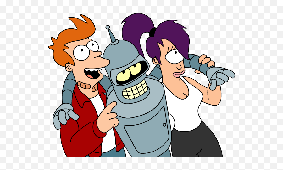 Download Futurama Png Image - Bender Leela And Fry,Futurama Png