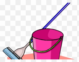 Bucket Clipart Vector - Cartoon Mop And Bucket Png,Bucket Clipart Png