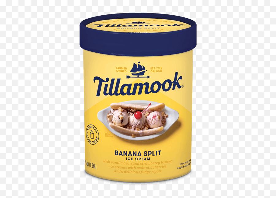 Banana Split Ice Cream - Tillamook Vanilla Ice Cream Png,Banana Split Png