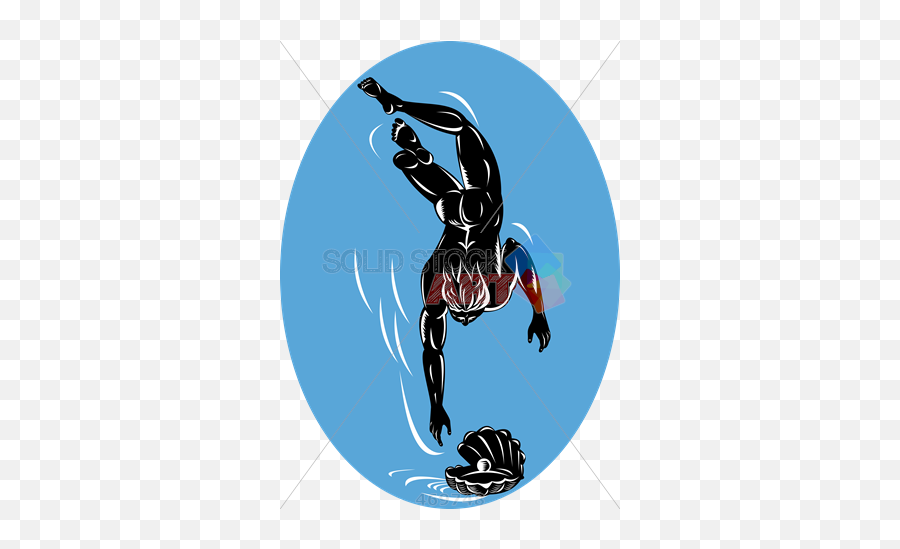 Nude Muscular Male Character Oyster - Underwater Diving Png,Nude Png