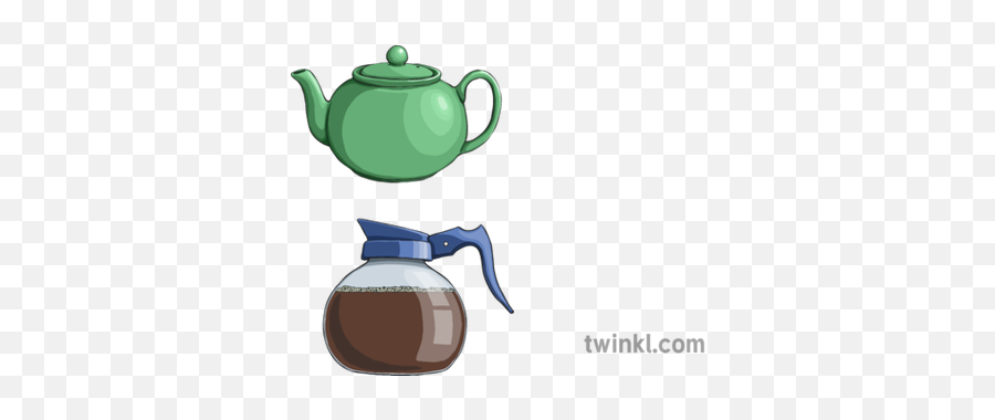 Teapot And Coffee Pot Illustration - Twinkl Paper Cut Out Trophy Png,Coffee Pot Png