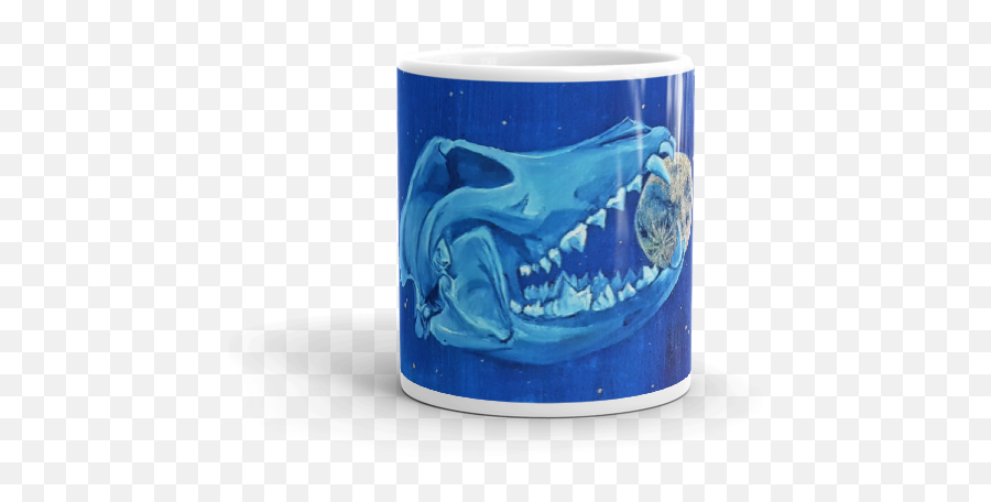 Lupus Calvariae Locus The Wolf Skull Mug Natures - Serveware Png,Wolf Skull Png