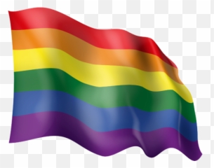 Waving Lgbt Rainbow Flag - Vertical png