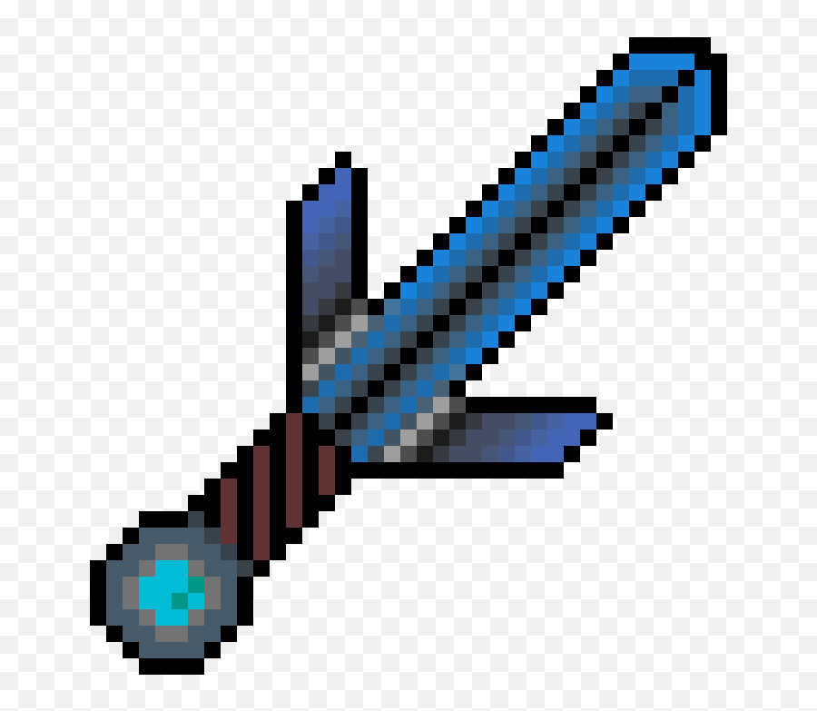 Download Hd Diamond Sword - Minecraft Emerald Sword Png,Terraria Png