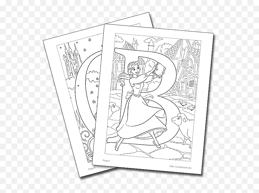 Disney Alphabet Coloring Sheets - Dot Png,Coloring Pages Png