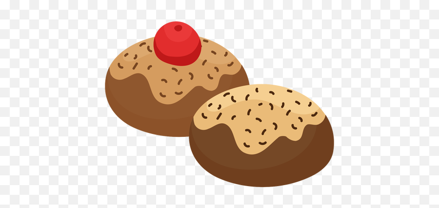 Cake Pastry Cherry Flat - Sufganiyah Png,Pastry Png