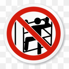 Free Prohibited Sign Transparent - Do Not Climb Symbol Png,Do Not Sign Png